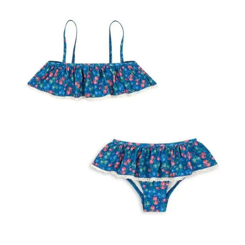 Baby Swimwear KS Brand 2026 New Summer Girls Swimsuit Cute Cherry Kids Baby Outfit Set Holiday Beach Bikini Children Clothing