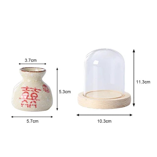Japanese Retro Toothpick Box Home Toothpick Cotton Swabs Jar Ceramic Pot Glass Dust Cover Modern Exquisite Decoration Modern