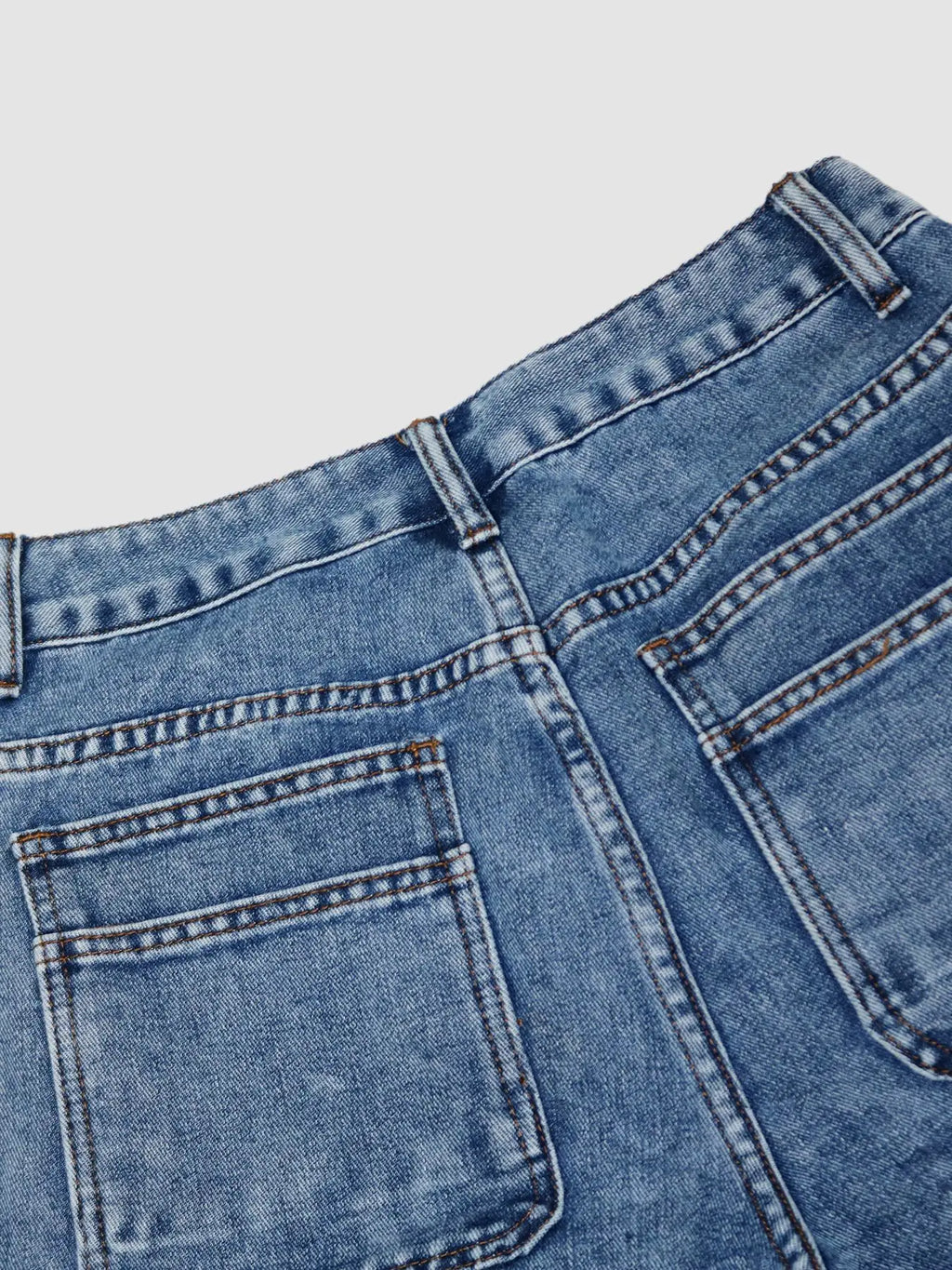 Shorts Women Knee Length Cargo Jeans Multiple Pockets High Waist Washed Distressed Streetwear 2025 Summer Denims Short Pants