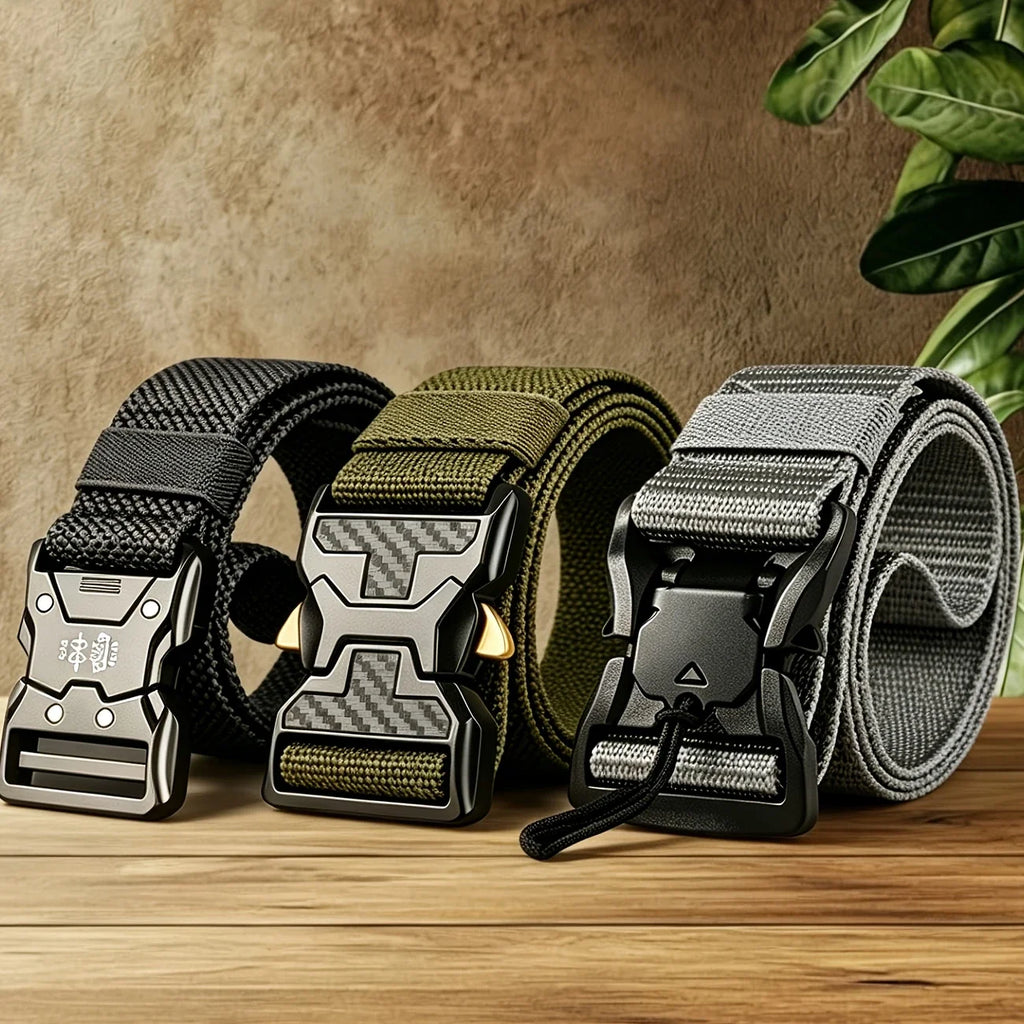 2026 New Adjustable sports outdoor tactical belt for men durable and comfortable simple belt hiking and fitness belt for men