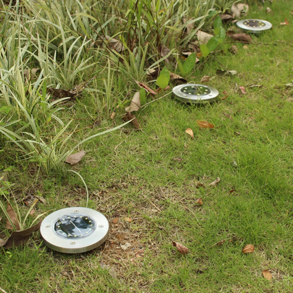 Solar Lawn Yard 8 Led Solar Lights Waterproof Solar Powered Lantern for Pathway Garden Decoration Outdoor Lighting