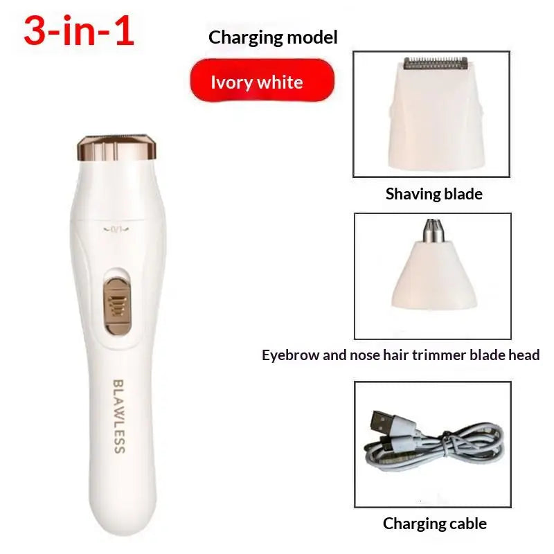 New Women Electric Shaver Hair Remover Razor Cordless Waterproof For Face Bikini Underarms Legs Body Hair Remover Machine