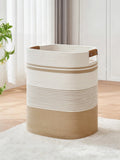 Laundry Basket, Blanket Basket for Bedroom Aesthetic, Laundry Hamper & Blanket Storage for Living Room, Woven Storage Basket