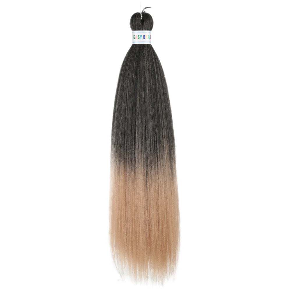 Ombre Kanekalon Braiding Hair Extensions Pre Stretched 26 Inch Synthetic Hair for Afro Jumbo Box Braids Natural Looking
