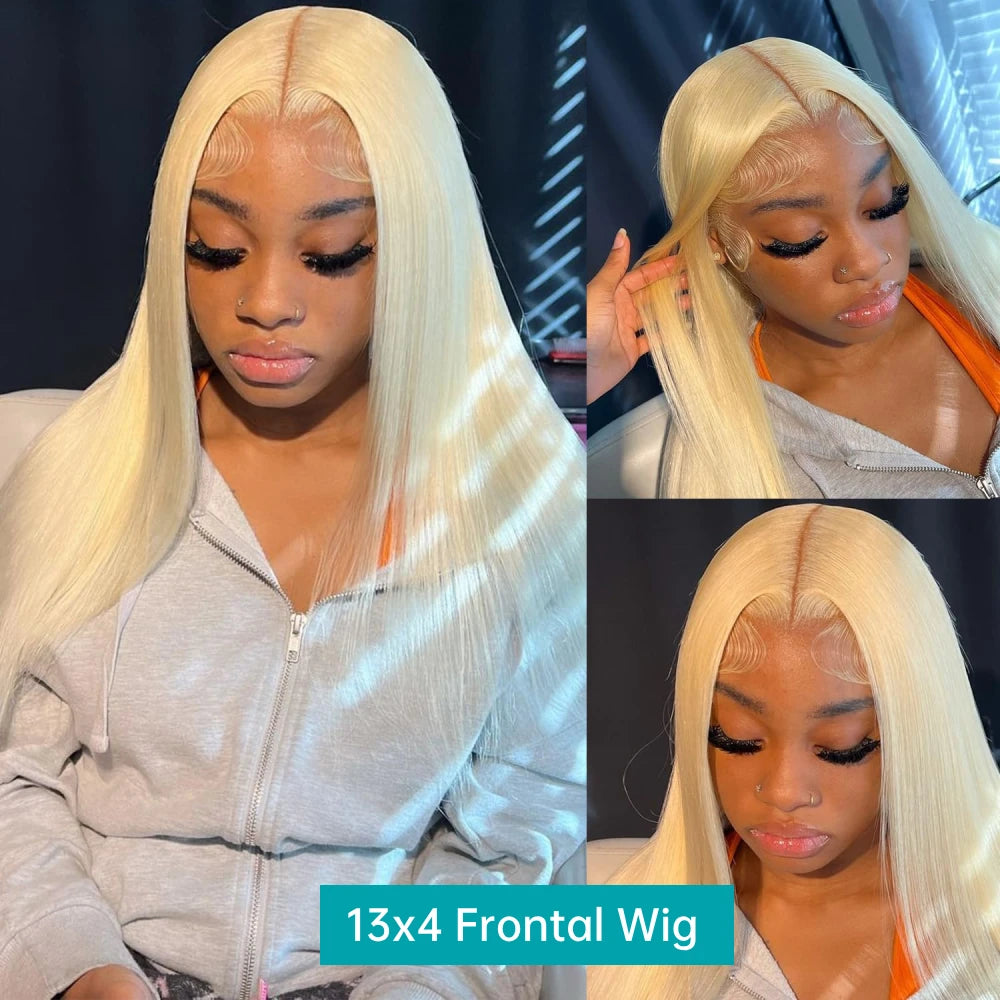 613 Blonde 30 40 Inch Bone Straight Human Hair Wig 13x6 Hd Lace Frontal Wig Brazilian 220 Density Colored Human Hair Lace Front Pre Plucked Wigs