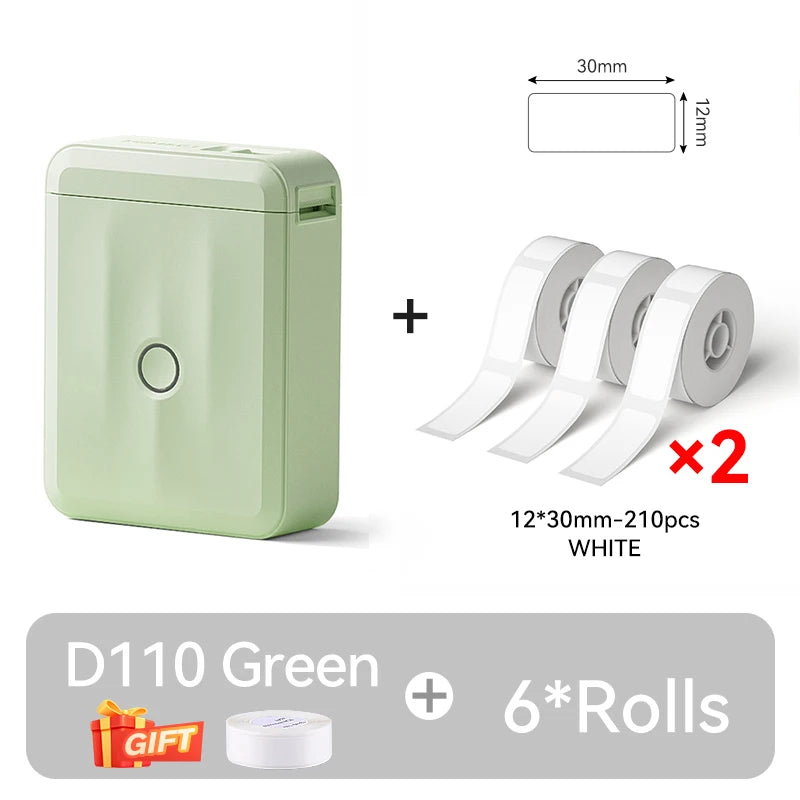 Niimbot D110 Mini Portable Thermal Printer Smart Pocket Self-adhesive Label Printer Bluetooth Price Label Sticker Maker For Home
