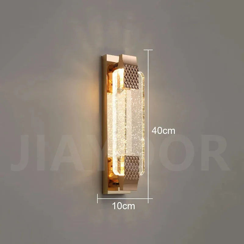 Luxury Wall Lamp Modern Gold Black LED Lamp TV Background Light Bedroom Bedside Living Room Decoration Indoor Light Bedside Lamp