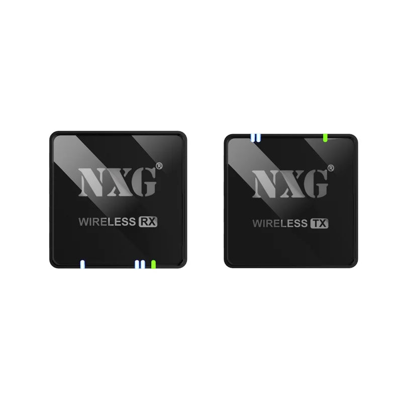 Factory Direct NXG Wireless Lavalier Microphone 1‑to‑1/2 Dual Transmitter Lapel Mic Noise Cancelling 360° Pickup For Smartphone Camera Vlogging Live Broadcast