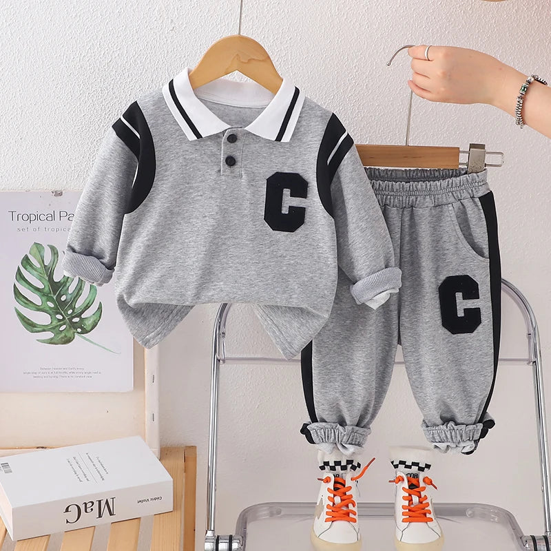 New Spring Autumn Baby Girls Clothes Suit Children Boys T-Shirt Pants 2Pcs/Sets Toddler Costume Infant Outfits Kids Tracksuits