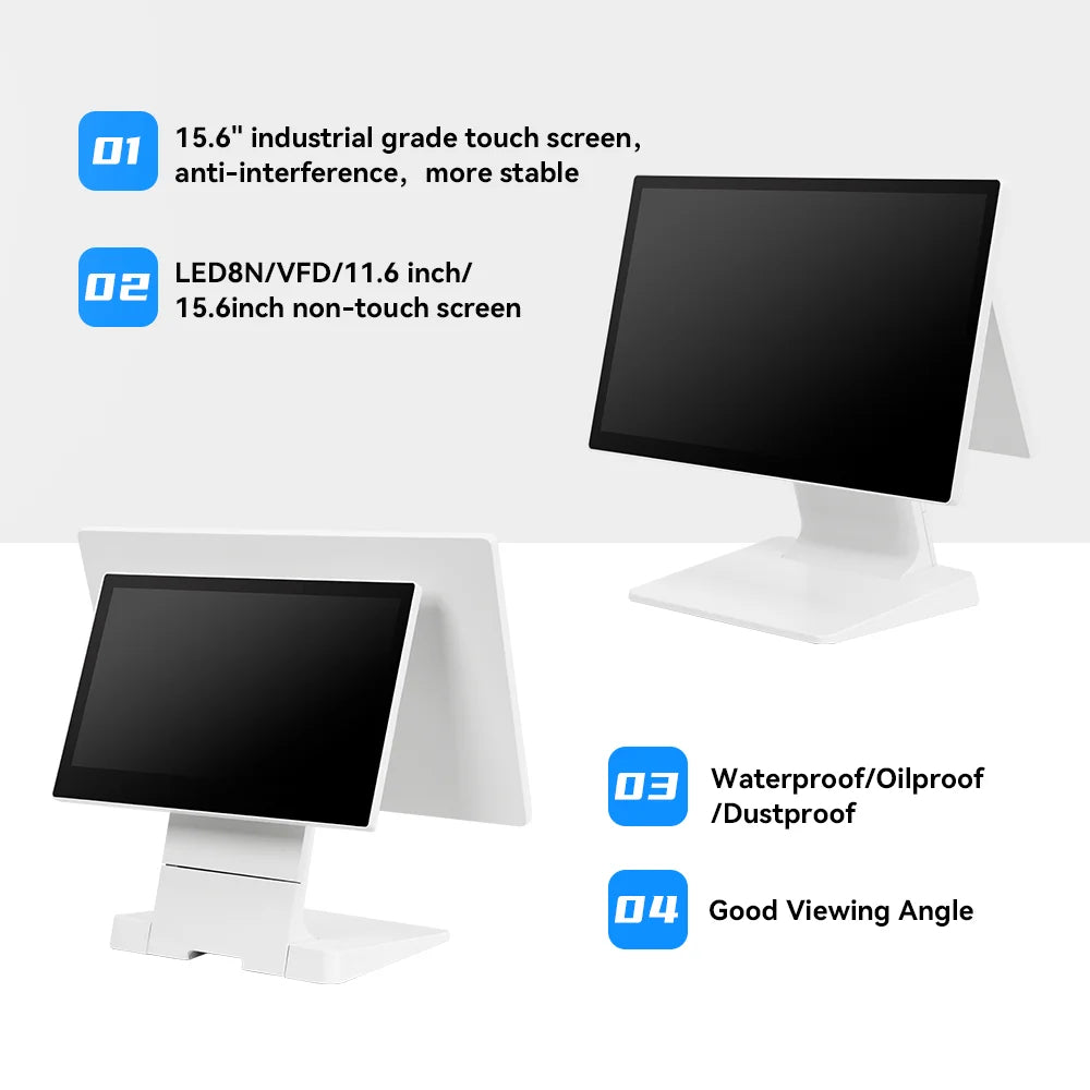Dual Screen Terminal Cash Register POS All In One System Windows 10/Android For Supermarket Cash Registers Can Connect Printer