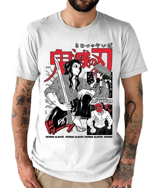 Camiseta unisex Demon Slayer Hotaru Haganezuka Etapas Cotton anime T-shirt