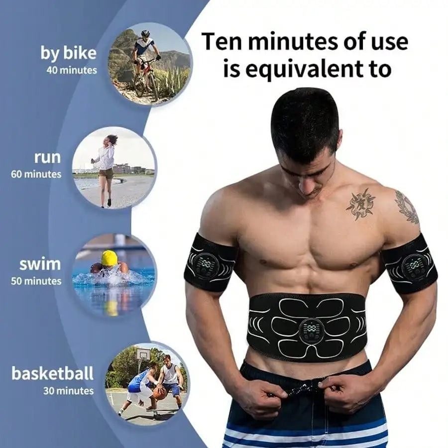 2026EMS Muscle Stimulator, Abdominal Muscle Trainer, Abdominal Shaping Device, Electronic Slimming Belt, Fitness Massage