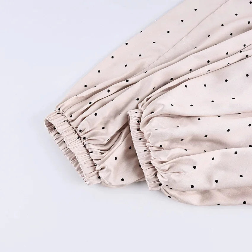 Tsiisd Commuting Printing Dot Women's Pants High Waist Straight-Leg Trousers Casual New Elegant Office Work Women's Pants 2026