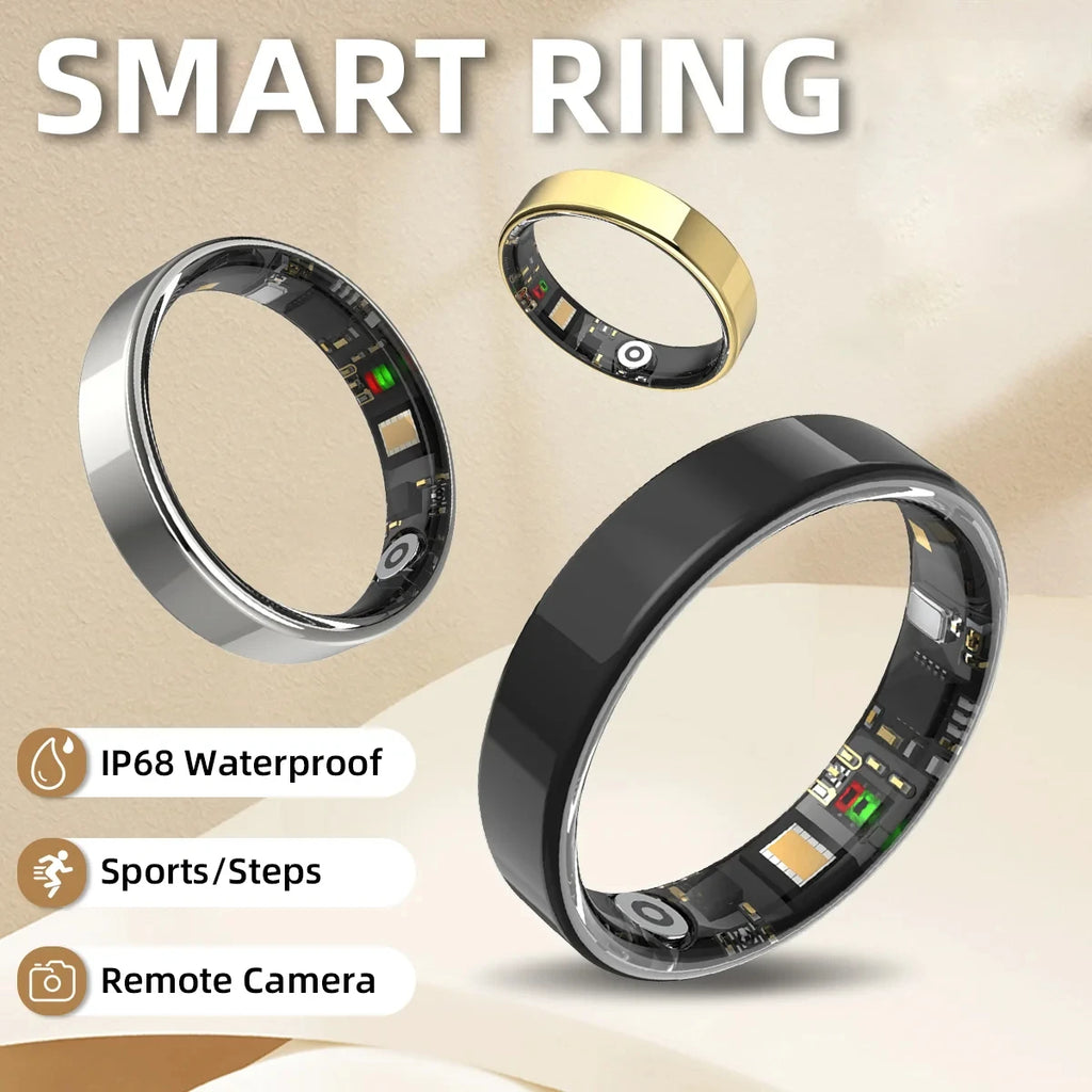 2026 Smart Ring Bluetooth Call Heart Rate Blood Pressure Monitor 5ATM Waterproof Health Ring Men Women For Xiaomi Gift