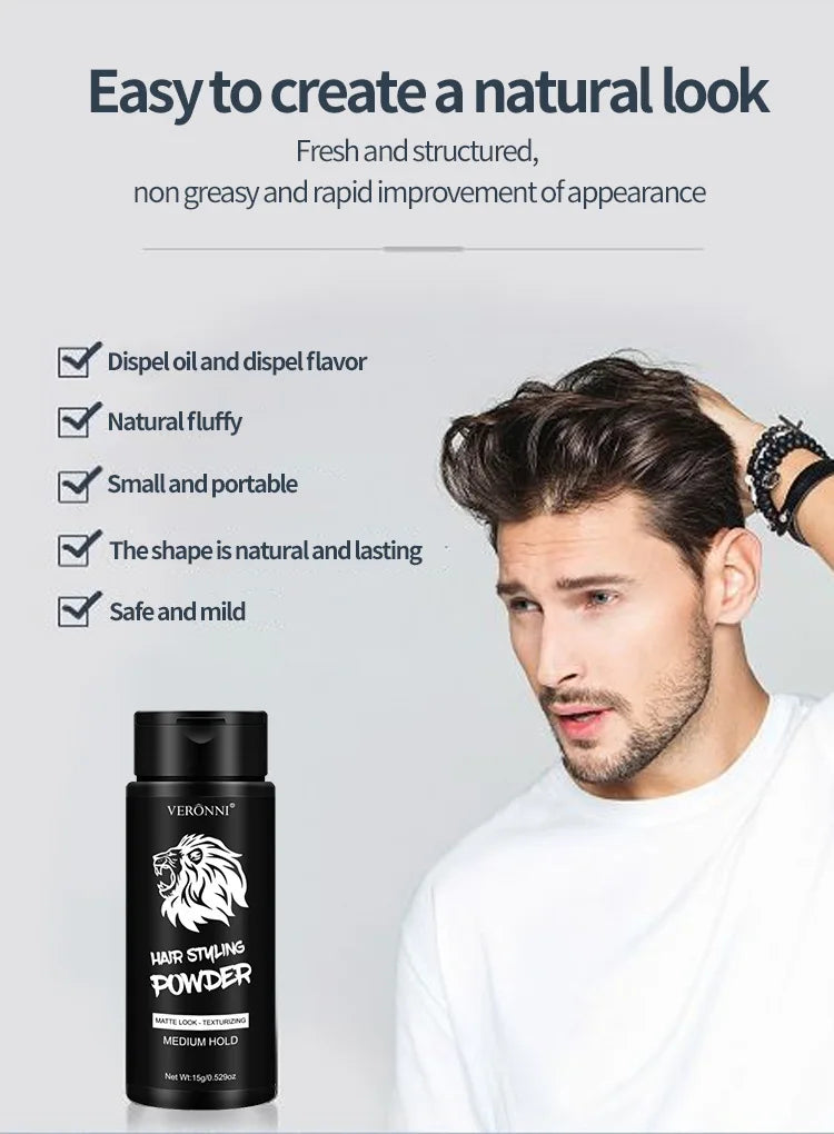 VERONNI Export Special Hair Volumizing Powder - Unisex Wash-Free Oil Control Powder for Bangs & Hair Root Lift