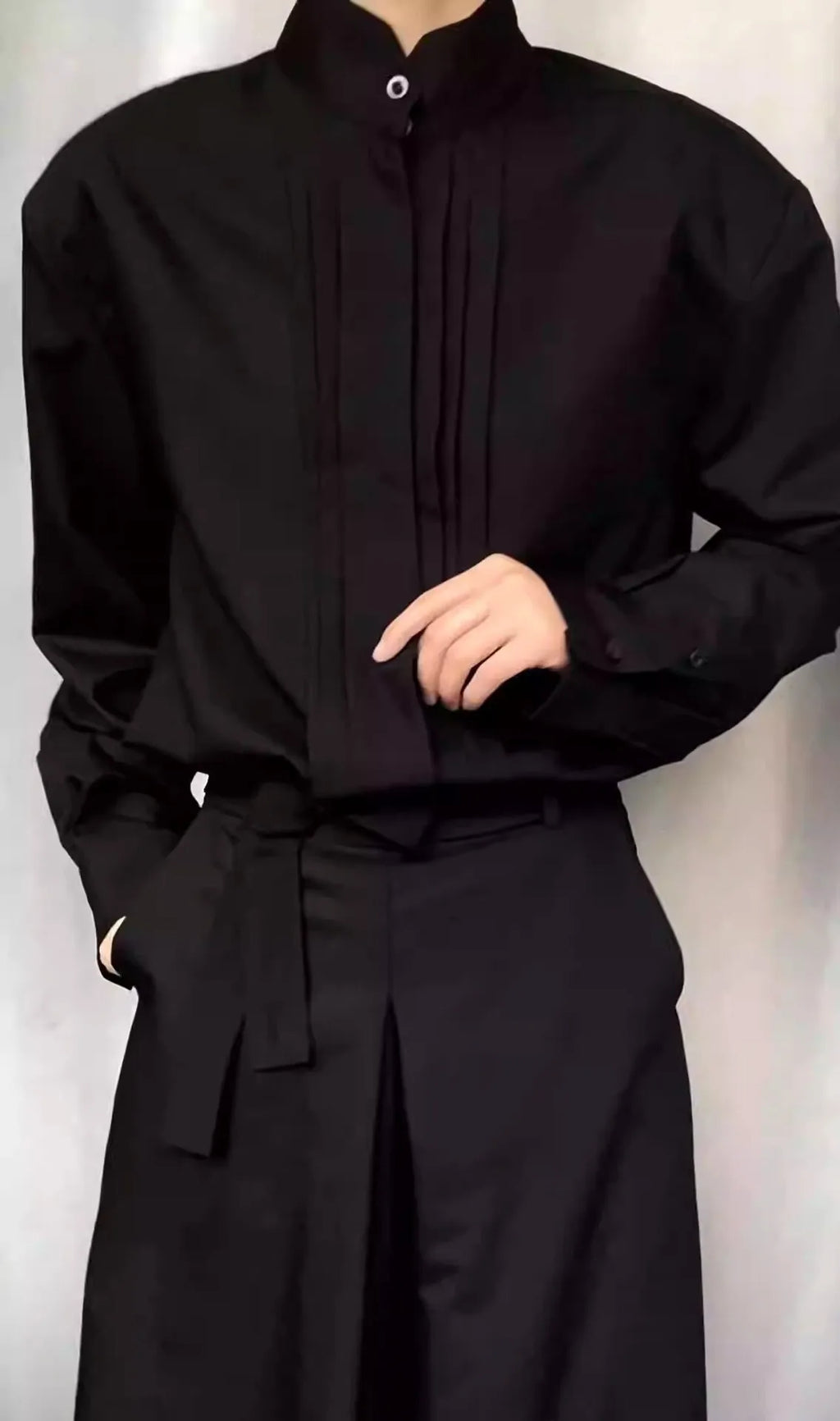 Man Casual Shirts 2025 Autumn High Quality Wrinkle Blazer Men's Clean Fit Shoulder Pad Shirt Jacket For Street Style Layering