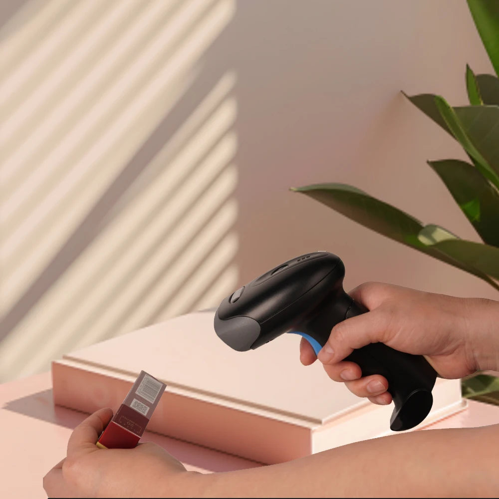 HBAPOS Wireless QR 1D 2D Barcode Scanner Wired Handheld Bar Codes Reader QR PDF417 for Supermarket Book Coffee Store