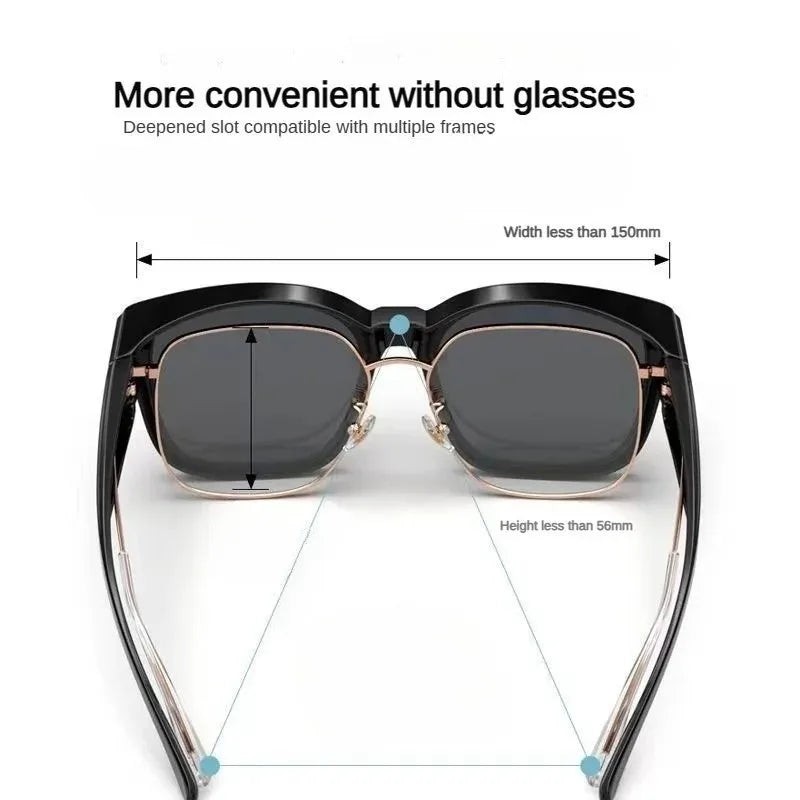 Trendy Sun Glasses for Driving Riding That Can Be Worn Over Other Glasses Wrap Around Fit Over Glasses Sunglasses Square Shades