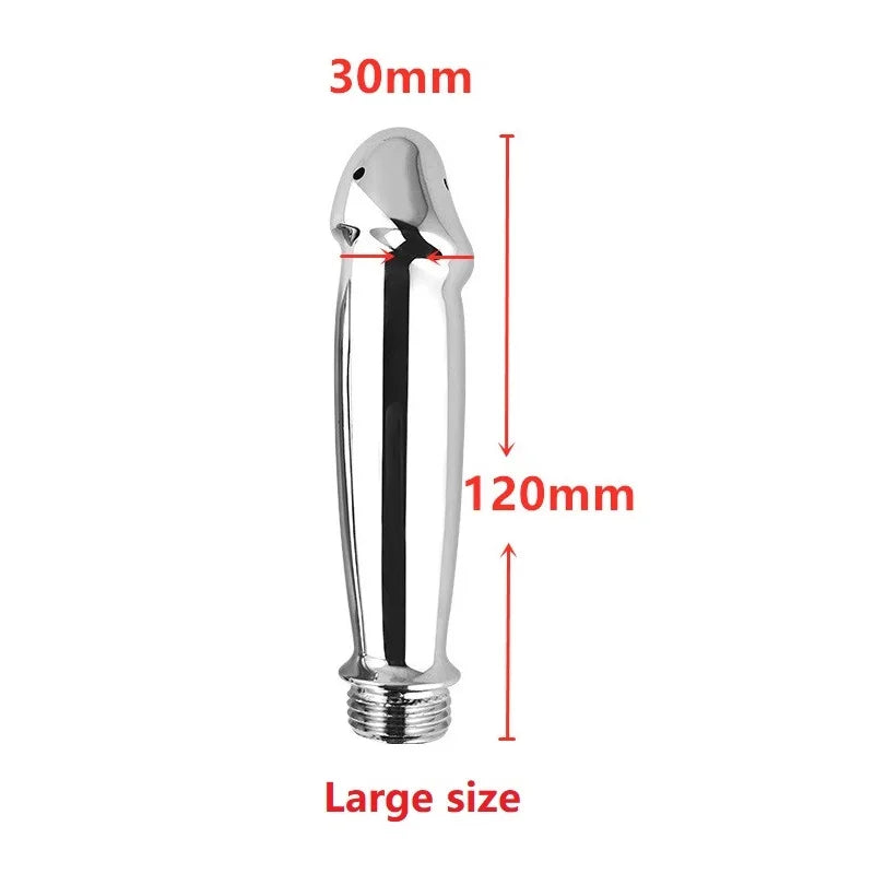 Stainless Steel Shower Bidet Faucet Rushed Anal Douche Portable Shower Cleaning Enemator Enema Metal Anal Cleaner Butt Plugs Tap