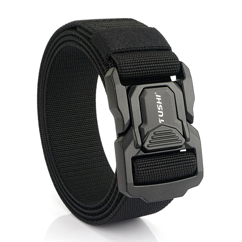 VATLTY 2023 Elastic Belt for Men Aluminum Alloy Quick Release Buckle Unisex Hiking Belt Military Tactical Belt Stretch Girdle