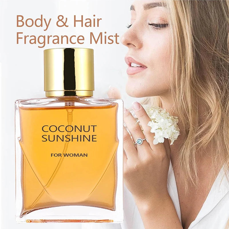 Brand Coconut Perfume Elegant High-end Fresh Vanilla Women's Perfume Spray Fresh Natural Coconut Seaside Holiday Eau De Toilette