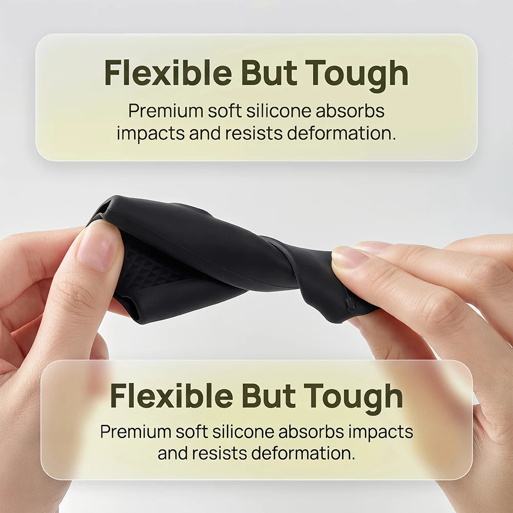 Case + Glass for DJI Osmo Pocket 4 Silicone Soft Protective Cover & Ultra-Clear Screen Protector Film for Pocket4 Accessories