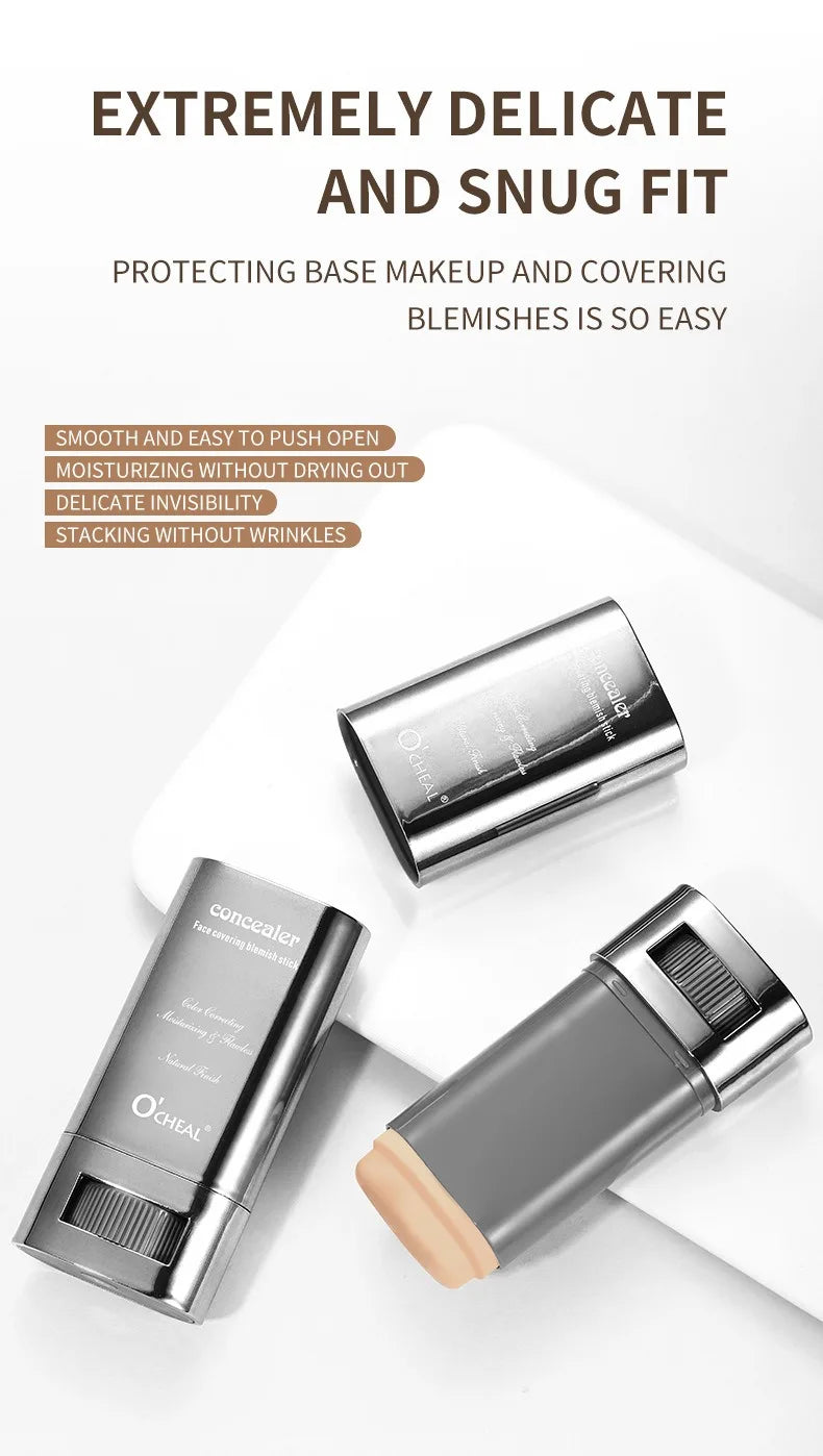 Matte Foundation Cream Stick Boosted Skin Tint Silky Texture Moisturizing Lasting Coverage Concealer Base Even Skin Tone Makeup