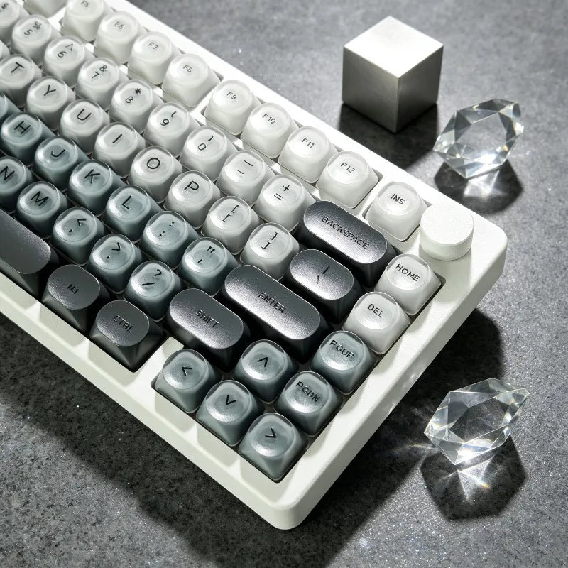 Gradient Purple Black Pink Crystal Keycaps Custom DIY for Gaming Mechanical Keyboard PBT Key Caps Set for Keyboard 68 70 80 90