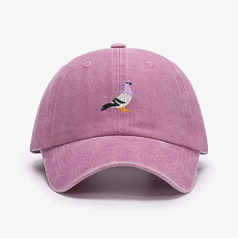 Embroidery Pigeon Spring vintage Baseball caps Men Women Water Washed Sports Fishing Sunshade Summer Autumn winter Dad Hat