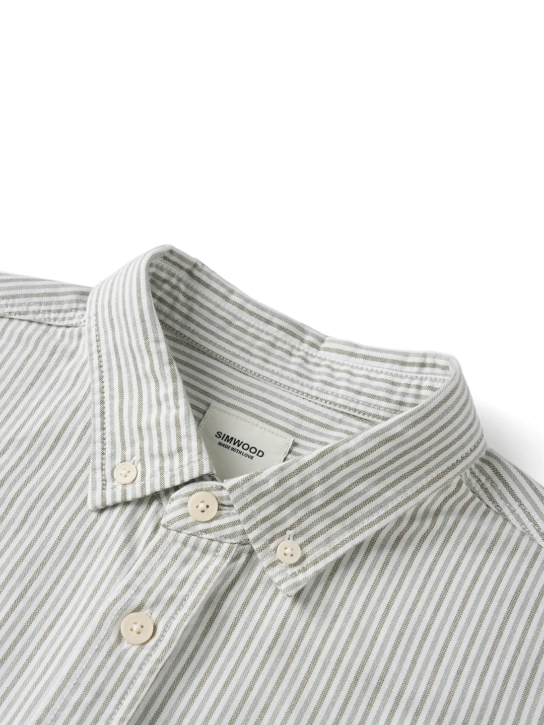 SIMWOOD 2026 Autumn New Oversize 200gsm 40S Cotton Oxford Fabric Shirts Men Classic Vertical Striped Smart Casual Shirts
