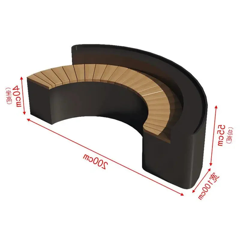outdoor flower box card seat combination special-shaped stainless steel planting box fence partition restaurant milk