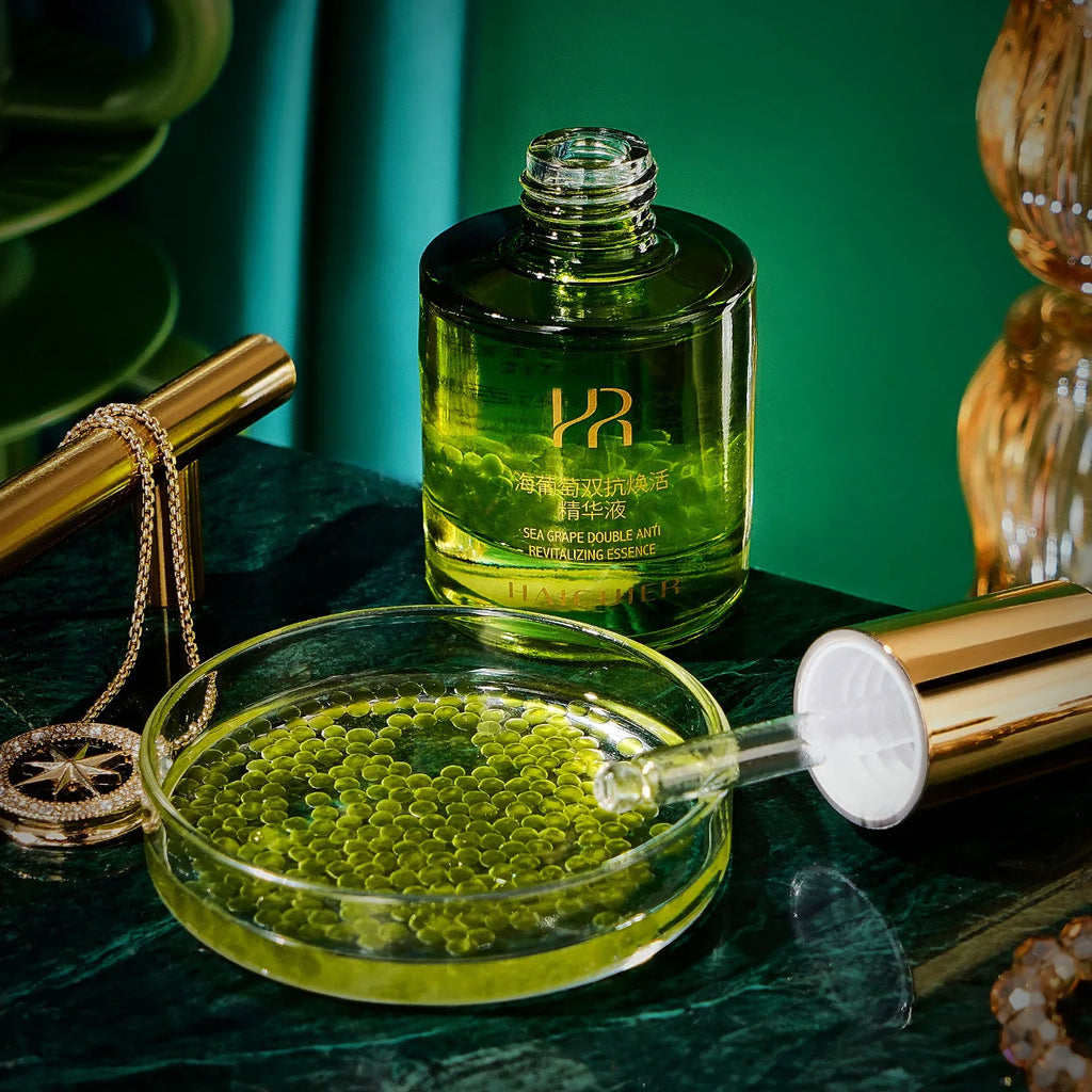 Sea Grape Collagen Peptide Double Anti Revitalizing Essence Oil Skin Care Moisturizing Brighten Anti-Aging Firming Face Serum