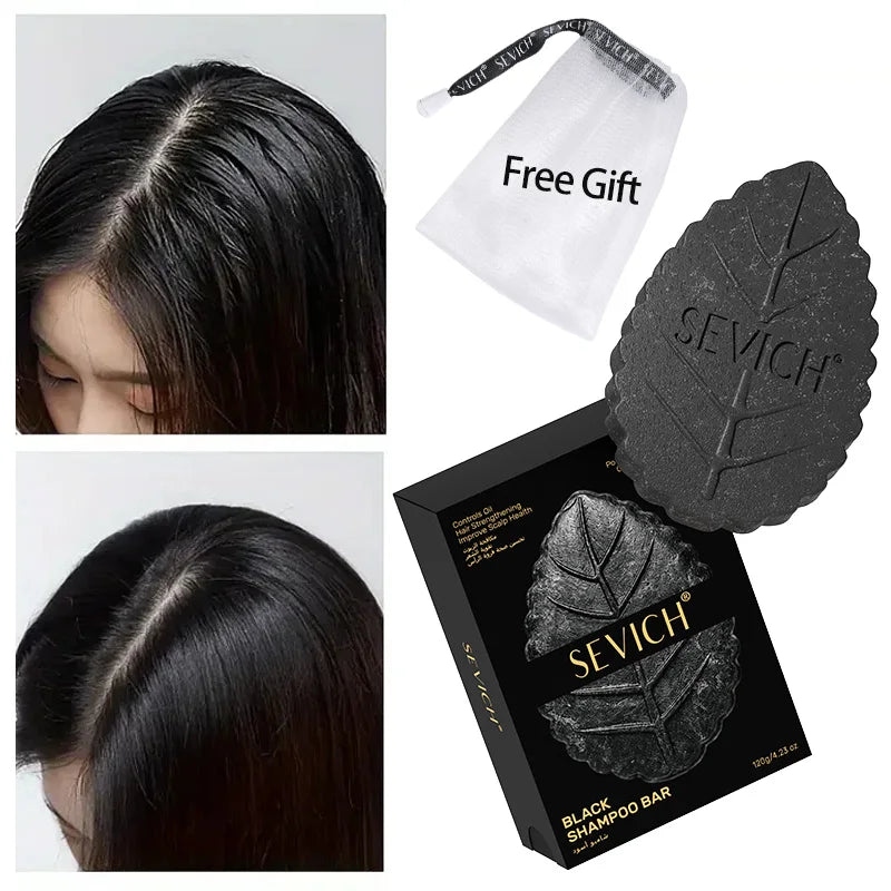 Natural Herbal  Solid Hair Shampoo 120g Strengthen Hair Roots Black Hair Soap Oil Control Anti Dandruff Hair Bar Daily Use