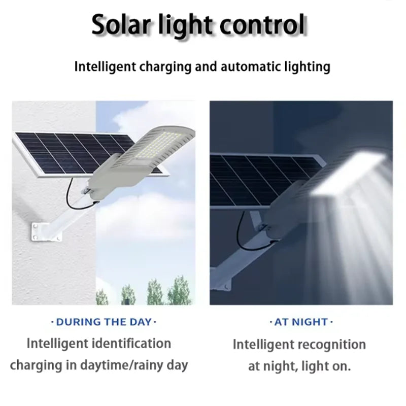 Ultra-Bright Solar Powered Lamps Solar Street Lights Dusk to Dawn Security Flood Lamp for Garden/Parking-Lot/Square/Yard/Wall