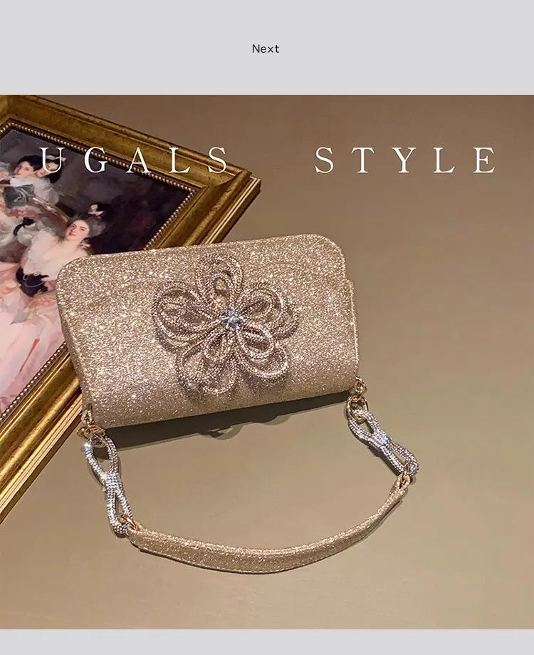 Bling Shiny Clutch Purse For Wedding Party Women Handbag Luxury Glitter Rhinestones Diamond Evening Bag Female Crossbody Bag