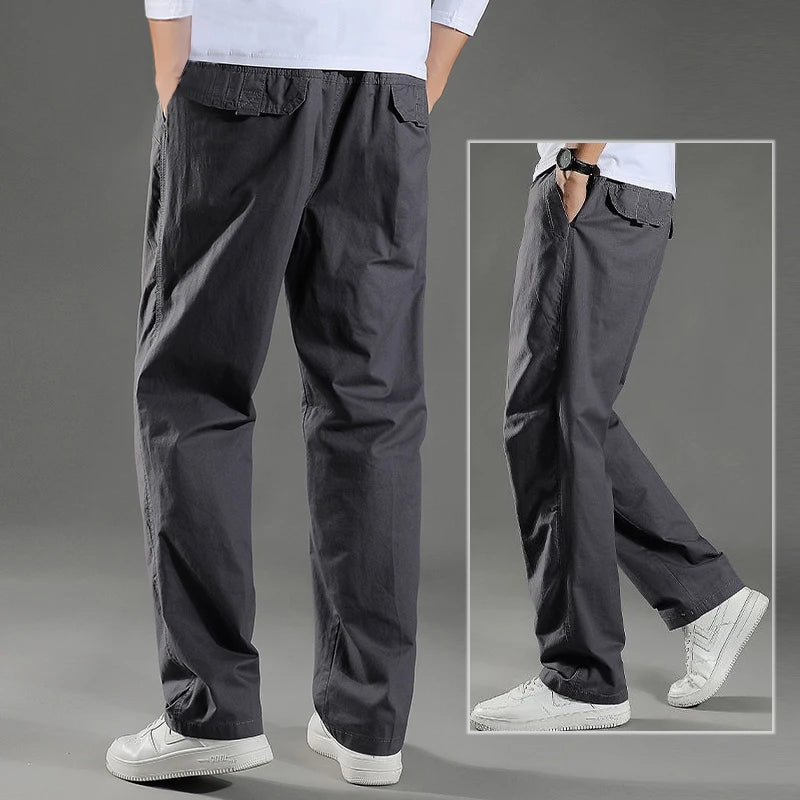 Men's Cargo Pants Summer Spring Cotton Work Wear New In Large Size 6xl Casual Climbing Joggers Sweatpants Hombre Autumn Trousers