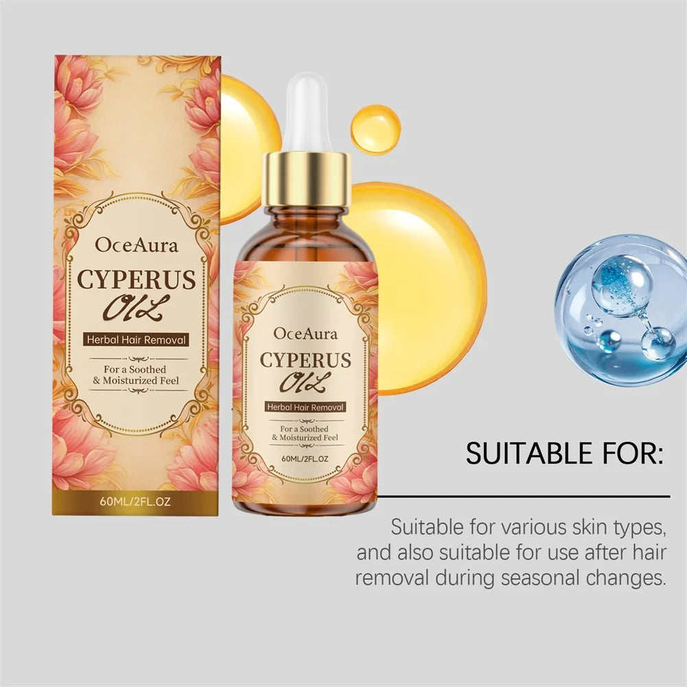 Beauty Cyperus Rotundus Hair Reduction Oil,Soothing Massage,Deep Nourishment ,Smoothing Skin For Women Men All Skin Types