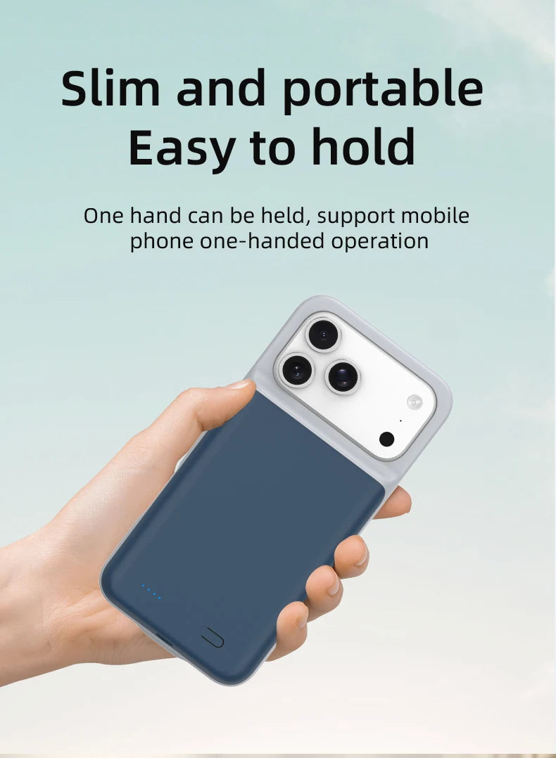 Xilecaly Portable Battery Case for iPhone 17 16 Pro Max 15Pro 13 14 12 mini Charging Case Battery Pack For iphone 7 8 6s SE 2 3