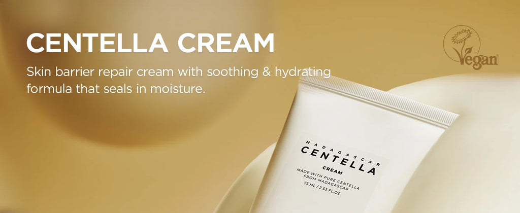 SKIN1004 Madagascar Centella Cream Soothing Repair Face Moisturizer for Sensitive Acne Prone Skin,Korean SkinCare Gel Cream 75ml