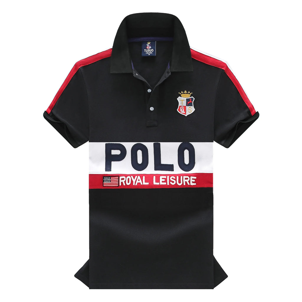 Plus Size 7XL 100% Cotton Summer Men's Polo Shirts Luxury Short Sleeve Contrast Color Letter Embroidery Simple Casual Male Tees
