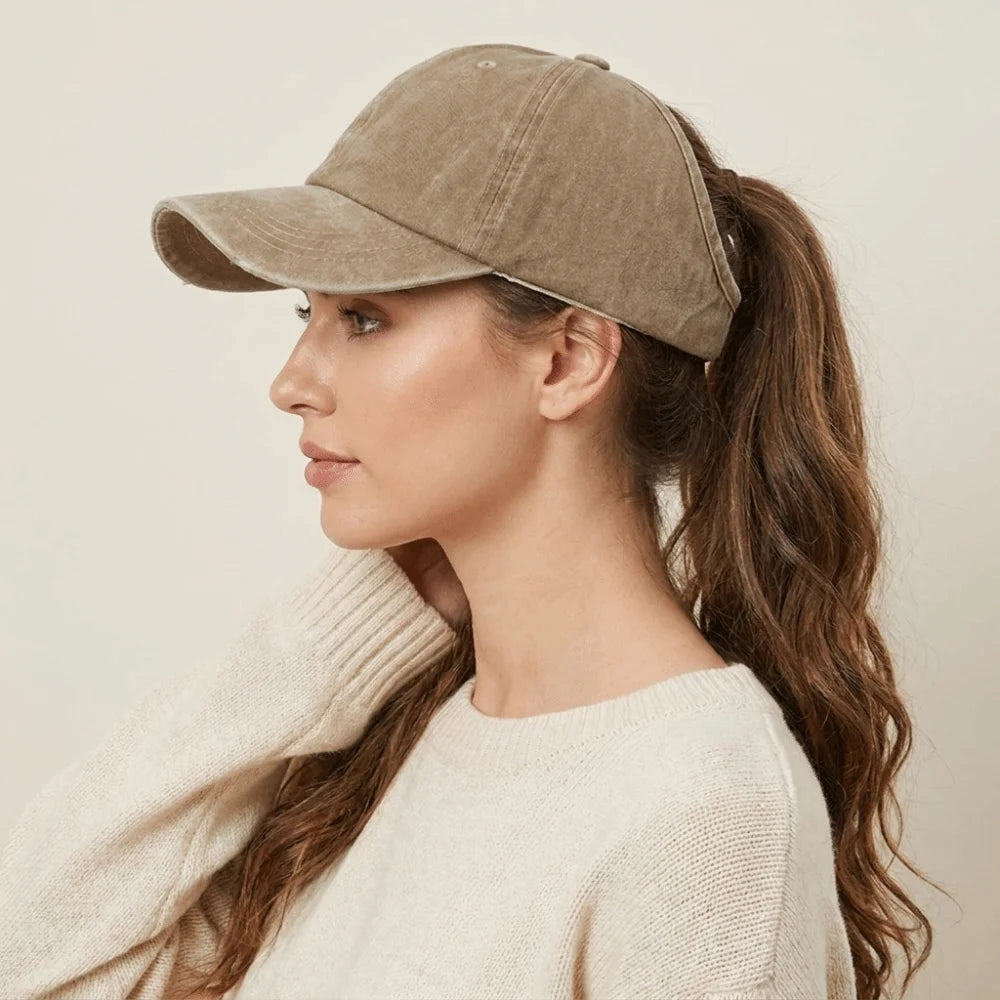 Visor Cap Solid Color Washed Baseball Cap Hip Hop Adjustable Empty Top Hat Snapback Cap Sunscreen Sun Protection Peaked Hat Men