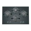 60cm Black Glass Built-in Gas Cooktop with 4 Burners Electric Ignition for LPG Natural Gas for Household Cooker Iron Material