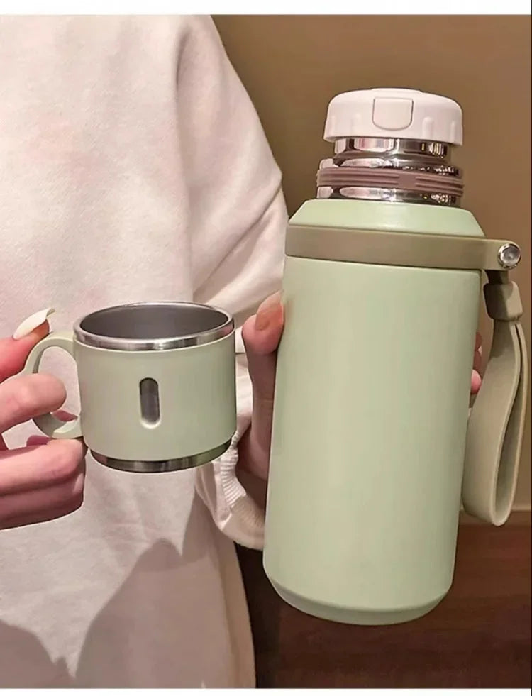 316 Stainless Steel 600ml Coffee Cup Travel Thermal Mug Leak-Proof Thermos Bottle Tea Coffee Mug Office Business Style Thermos L