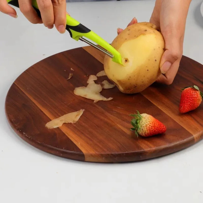 Reusable Kitchen Gadgets Stainless Steel Peeler Fruit Vegetables Cutter Peeling Knife