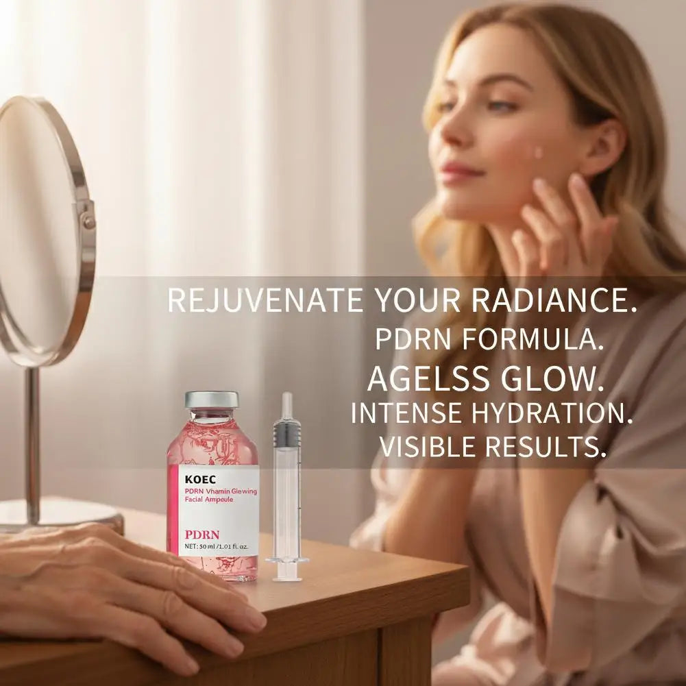 30ml Deep Collagen Silk Peptide Ampoule PDRN Firming Face Serum,Hydrating K-Beauty Essence for Elastic Glowing Skin Care 30/50ml