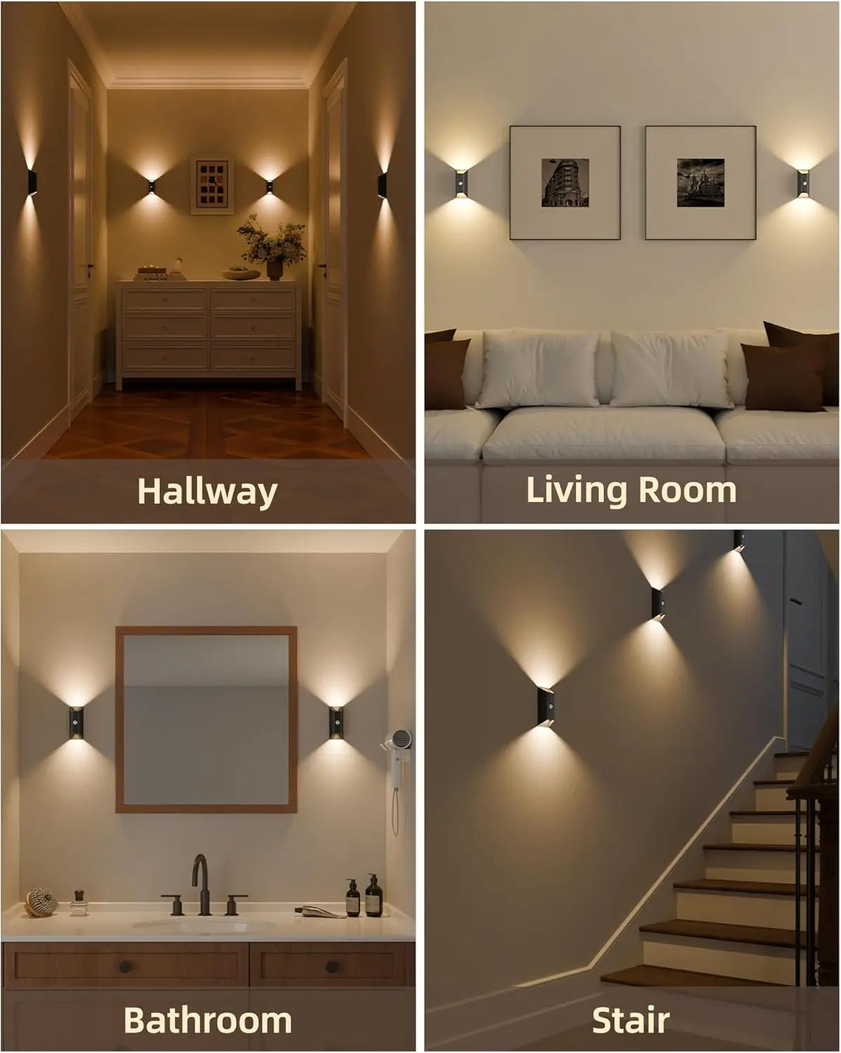 Led Night Light Sunset Lamp Wireless Wall Lamp with Motion Sensor Magnetic Rechargeable for Stair Cabinet Hallway Room Decor