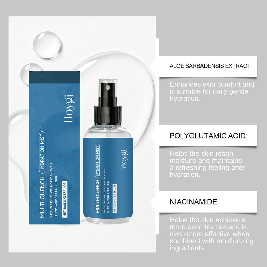 HOYGI Nicotinamide Whitening Spray Skin Brightening Moisturizing Aloe Toner Hydrating Repair Soothing Face Mist Dry Skin Care