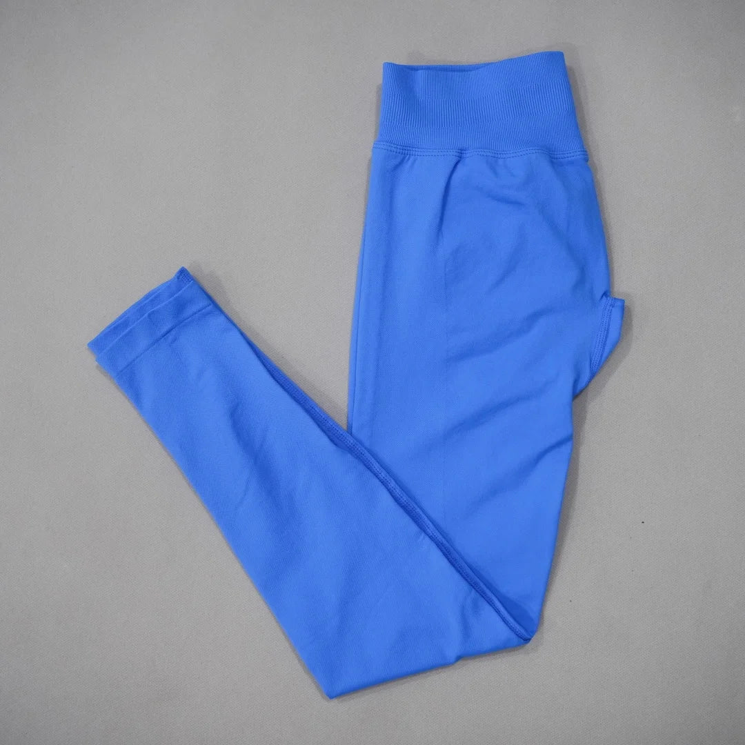 DF-LOGO Women Seamless High Waist Yoga Leggings Butt Lifting Push Up Compression Pants Tummy Control Anti-Squat Quick Dry for