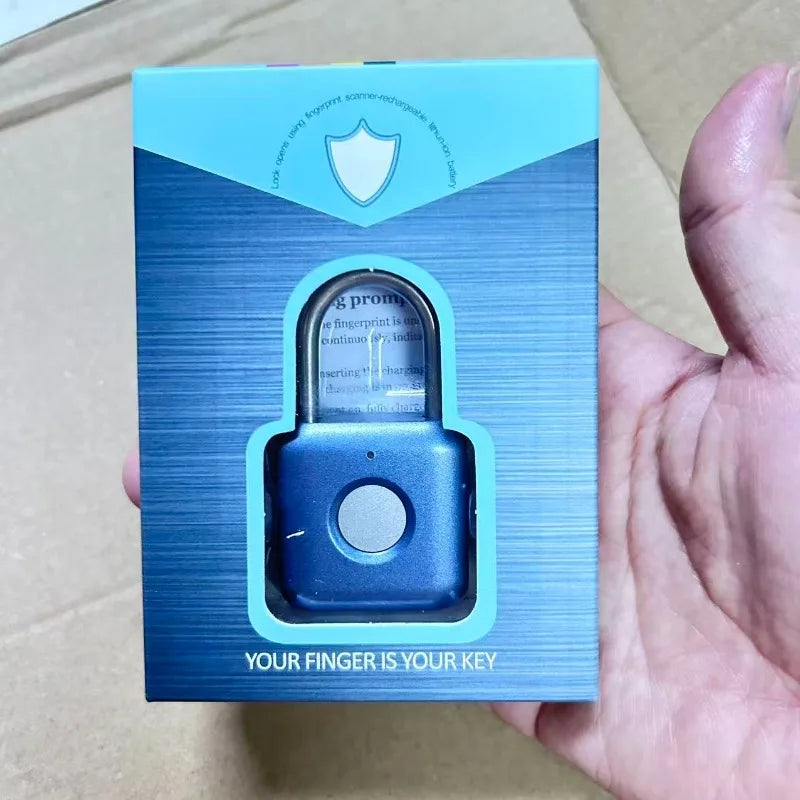 Intelligent Fingerprint Unlock Luggage Cabinet Lock Electronic Lock Head Dormitory Padlock High Security Travel Lock125
