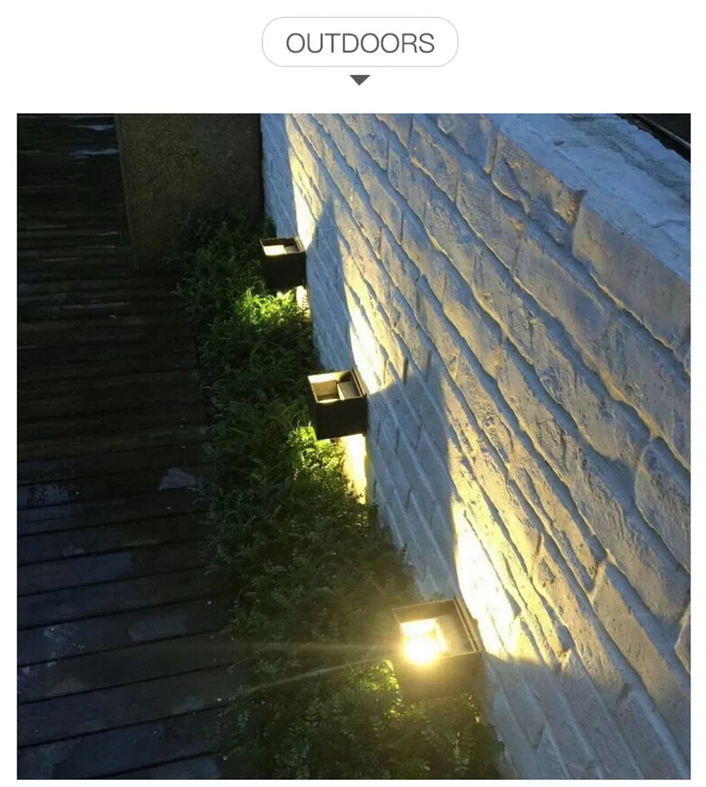 6W 12W LED Wall Light Outdoor IP65 Waterproof Modern Nordic Style Indoor Wall Lamps Living Room Porch Garden Balcony Lamp